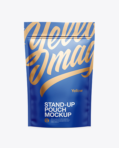 Download Free Packaging Matte Stand Up Pouch with Zipper Mockup