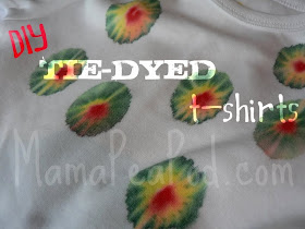 DIY Tie-Dyed T-Shirts for the Whole Family - hungry caterpillar colours