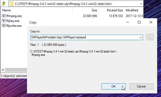 Extract ffmpeg