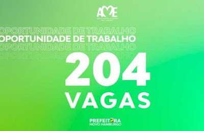 AME em Novo Hamburgo tem 204 vagas disponíveis