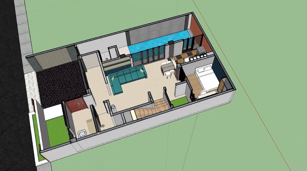  Desain  Rumah Minimalis 1 Lantai  Dengan Kolam  Renang  