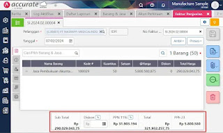 Cara Membulatkan Transaksi Keatas dan Kebawah pada Desain Cetakan Accurate Online