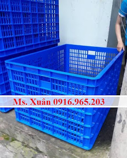 Sọt nhựa đựng hàng nặng 26 bánh xe, sóng nhựa kéo hàng 26 bánh xe