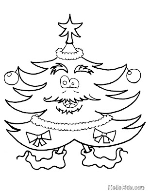 christmas tree coloring page