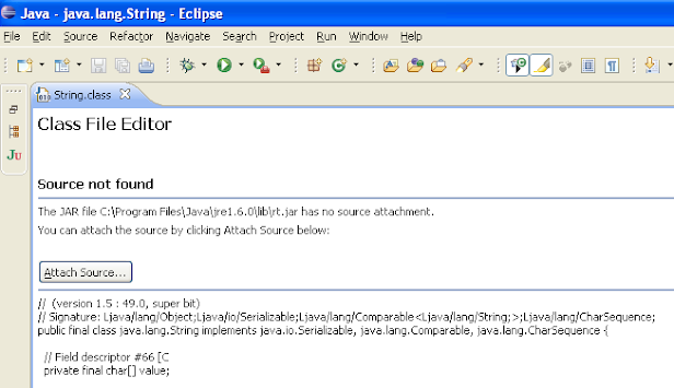 Attaching source in Eclipse for debugging Java JDK