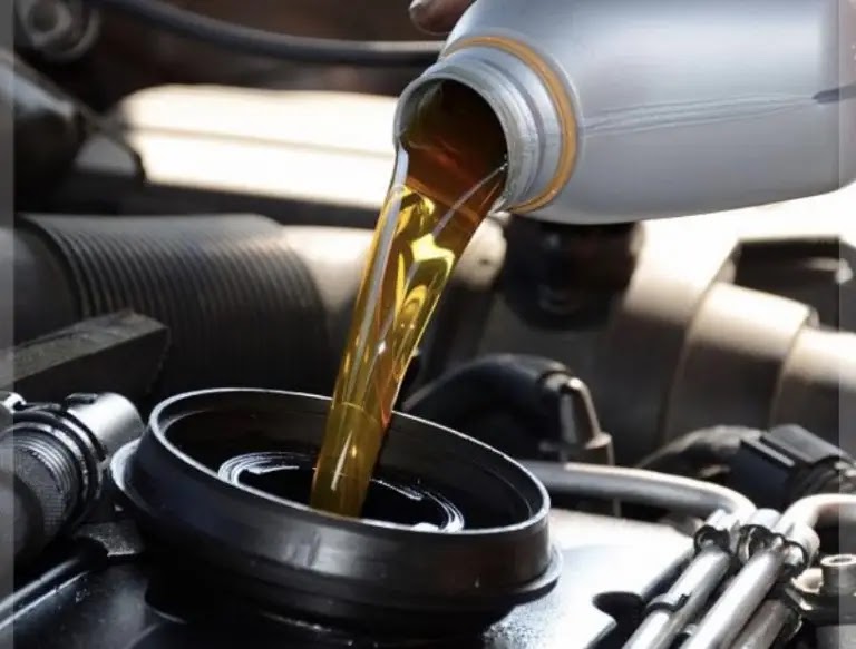 When does he like to change a car engine oil .. The correct answer