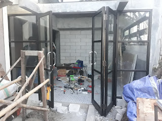  PINTU  LIPAT  ALUMINIUM KACA  YOGYAKARTA KUSEN ALUMINIUM 