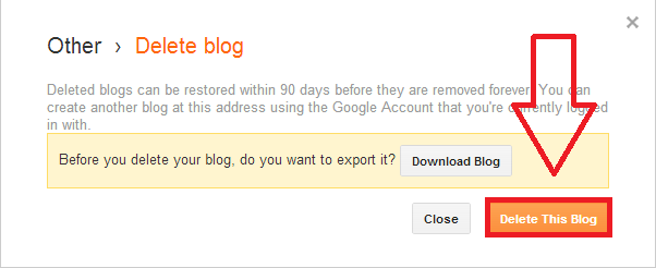 Delete this blog