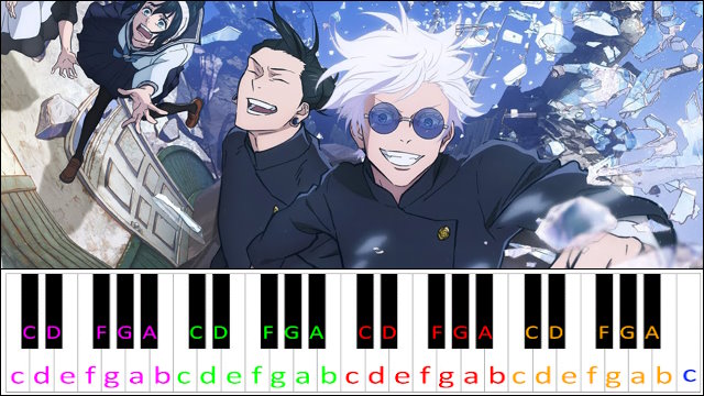 Ao no Sumika (Jujutsu Kaisen Season 2 OP) Easy Version Piano / Keyboard Easy Letter Notes for Beginners