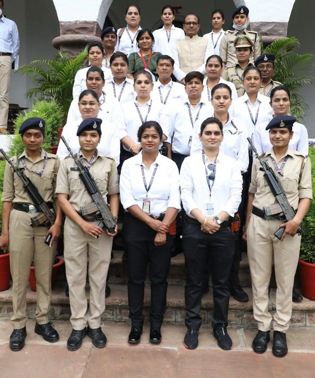 अंतर्राष्ट्रीय महिला दिवस पर महिलाओं ने संभाली मुख्यमंत्री श्री चौहान की सुरक्षा