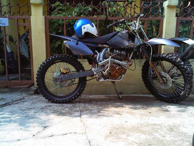 modifikasi motor cross cb 100