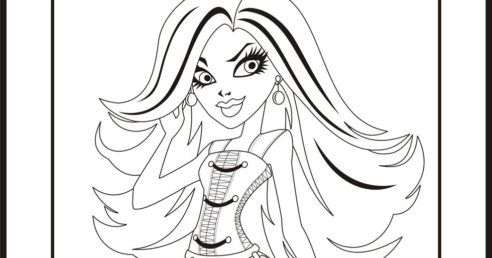 Download Monster High Spectra Vondergeist Coloring Pages | Team colors