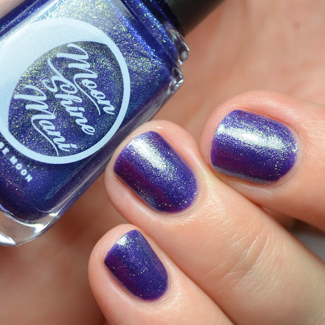 indigo nail polish with shimmer