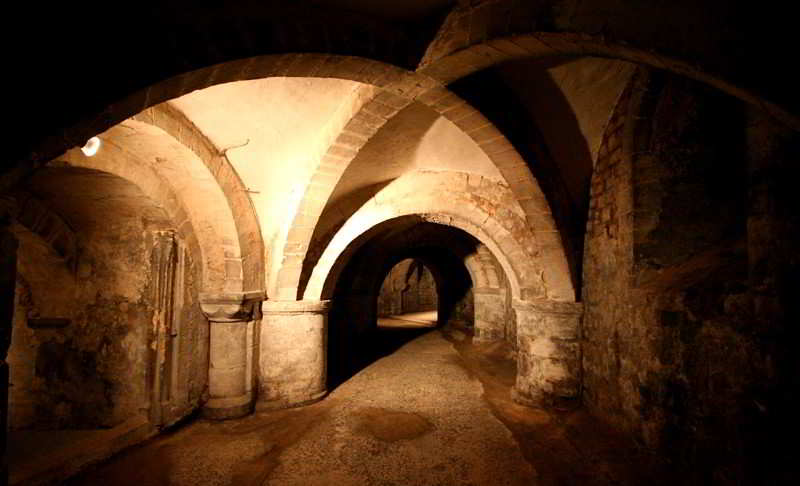 The Gloucester Cathedral crypt