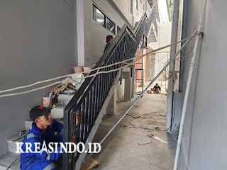 Railing Balkon Besi Minimalis pesanan Hasta Bersama di Jalan Raya Bogor Cilodong Depok