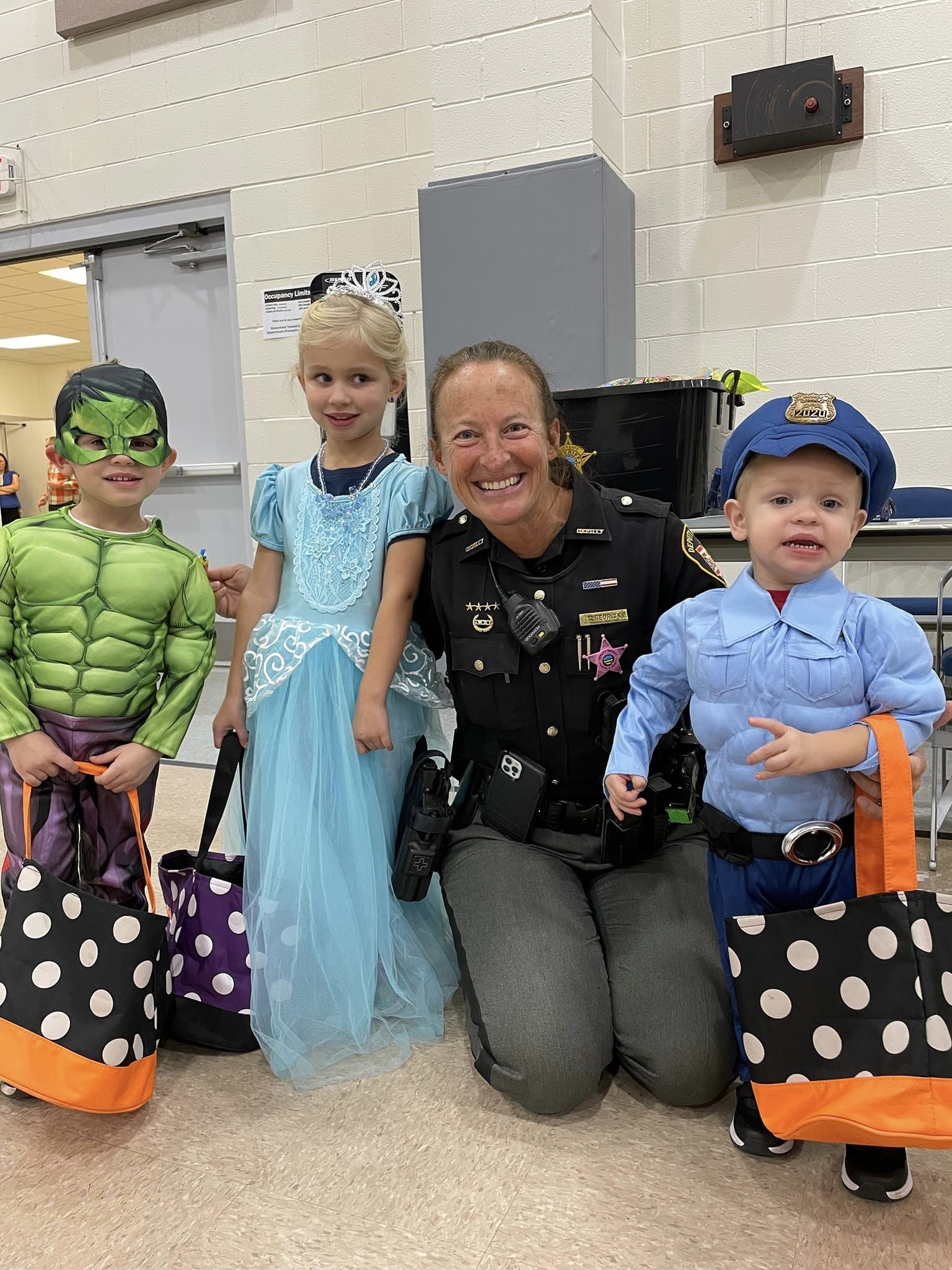 princess, hulk and cop