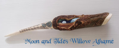 Moon and Tides Athame in Willow from MoonsCrafts.