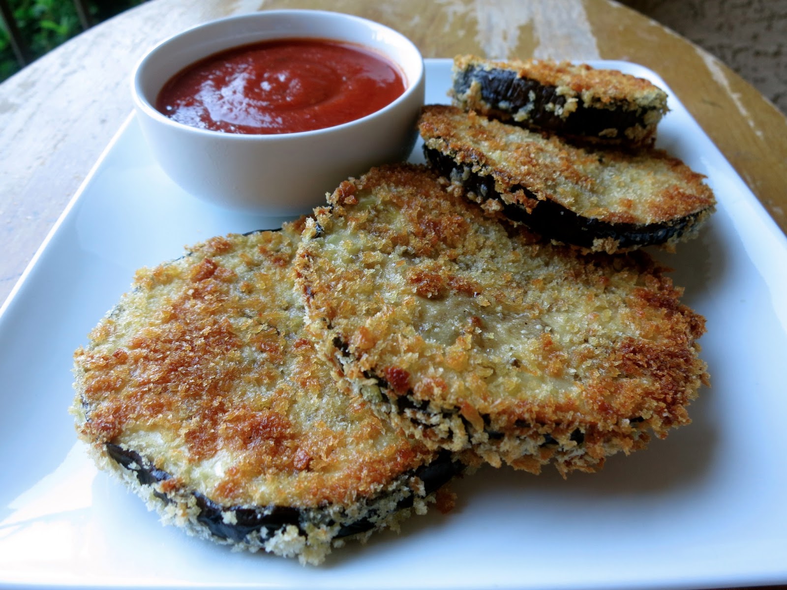 Eggplant breaded Baked with eggplant recipes Marinara healthy  Crispy