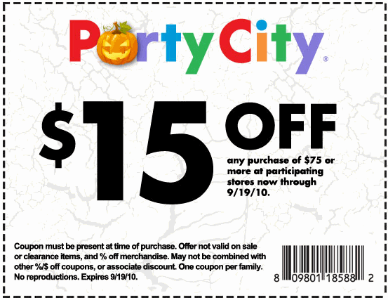 Party City Coupons Printable