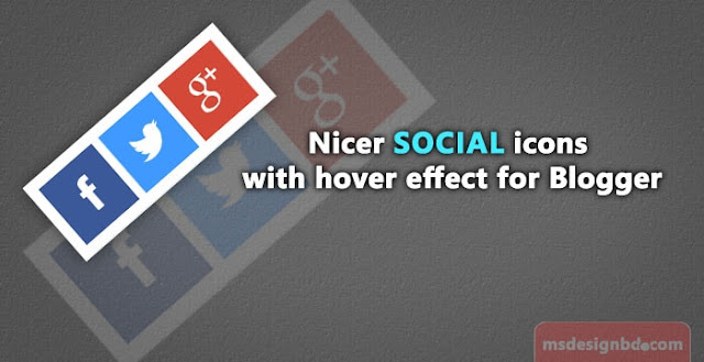 Blogger social icons with hover effect 