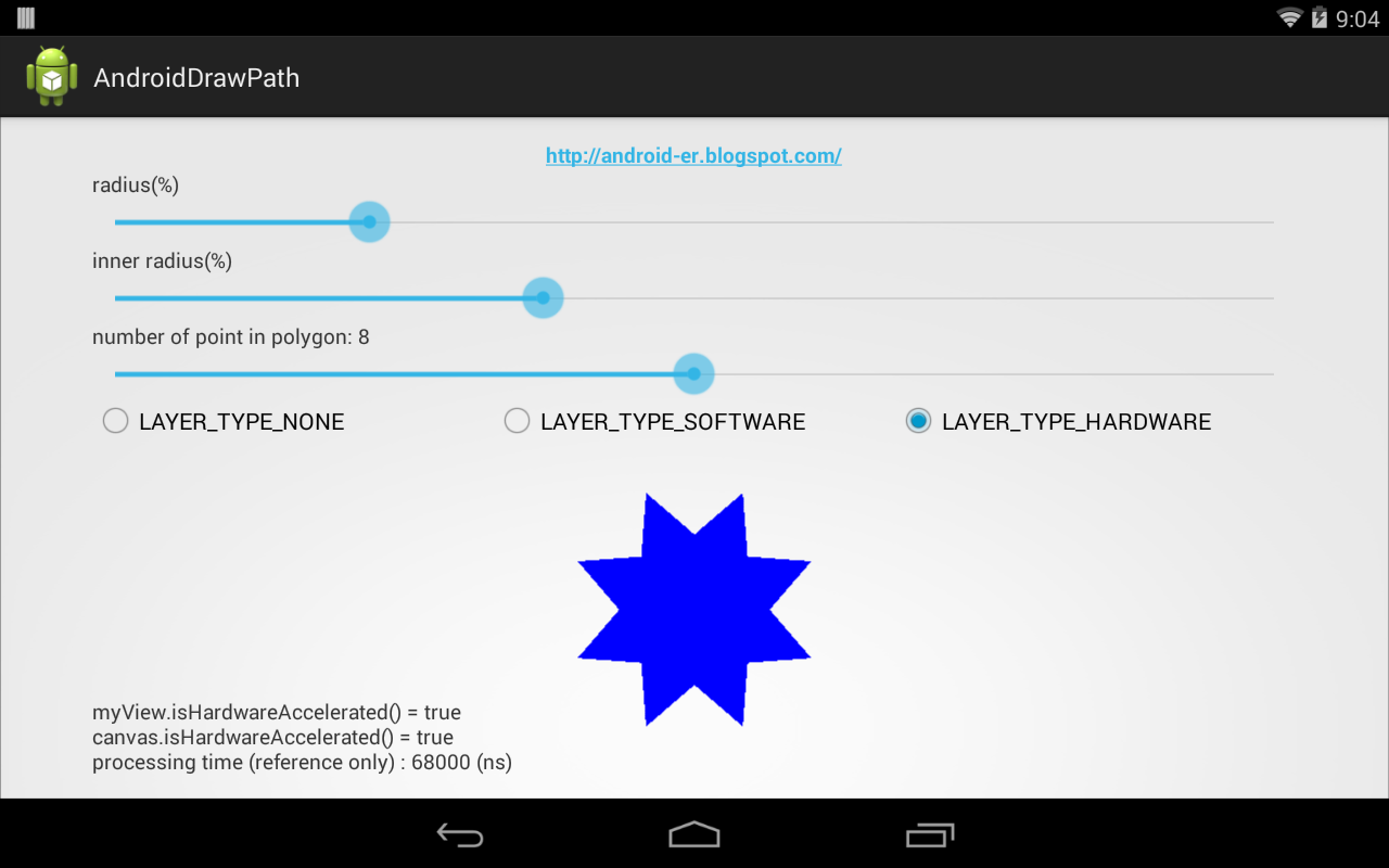 Android-er: Fill Path with color