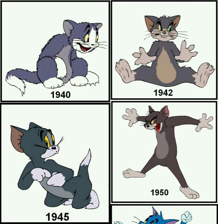 Ini Dia Penampilan Tom Si Kucing Dari Waktu Ke Waktu