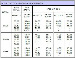 Rute, Tarif dan Jadwal Trans BSC City – Harmoni – Pasar Baru