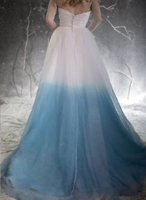 appealing-ombre-wedding-dress-strapless-white-blue