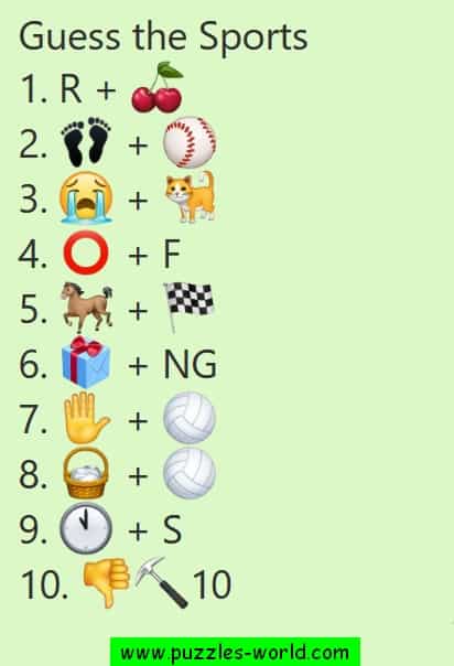 Guess the sports Emoji Quiz