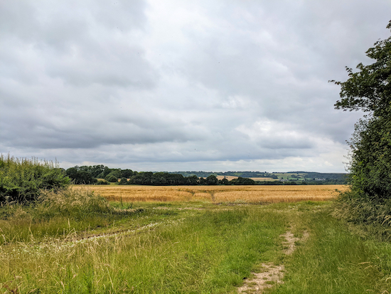 Turn left at the junction, still on Offley footpath 13