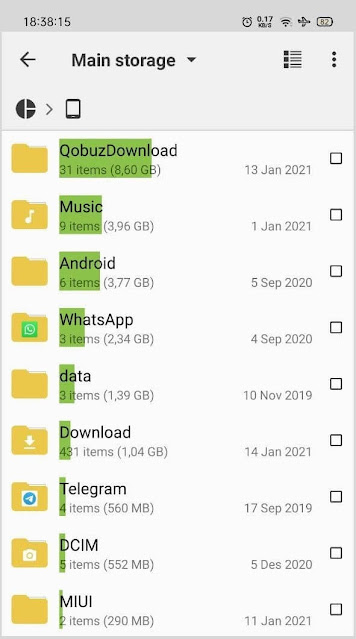 folder terbesar android