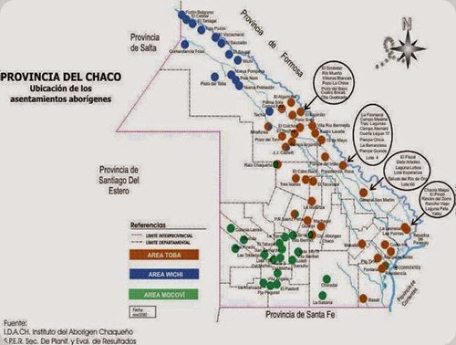 comunidades originarias del chaco mapa