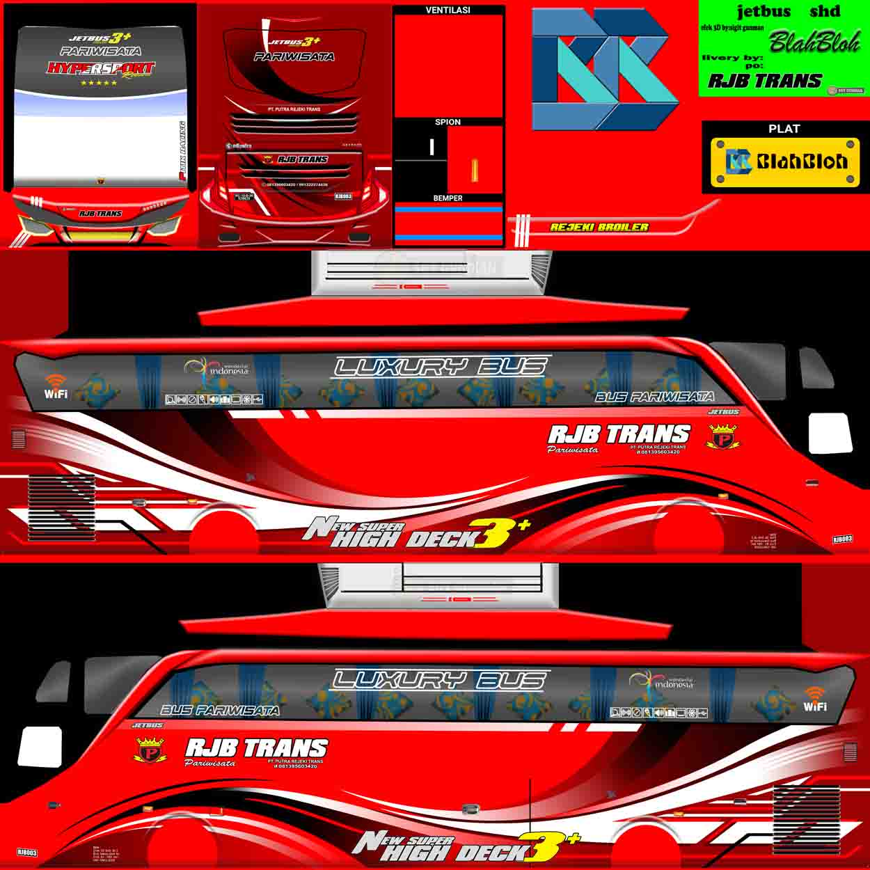 skin bussid rjb trans