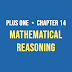 Plus One - Chapter 14 - Mathematical Reasoning