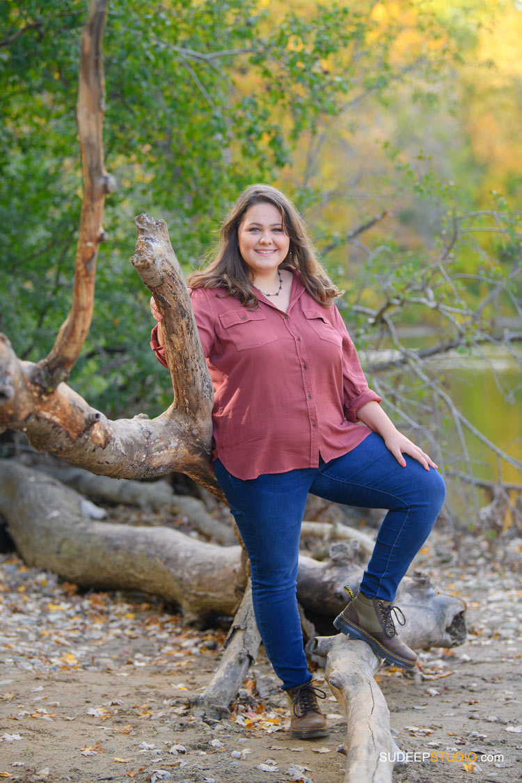 Skyline High School Girls Senior Pictures in Nature Fall Colors by SudeepStudio.com Ann Arbor Senior Portrait Photographer