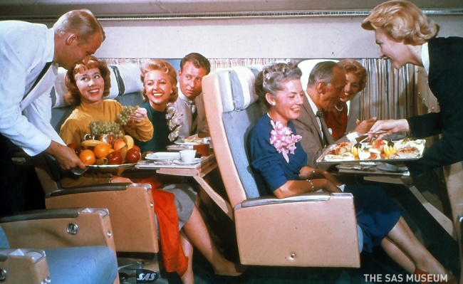 تطور وجبات رحلات الطيران