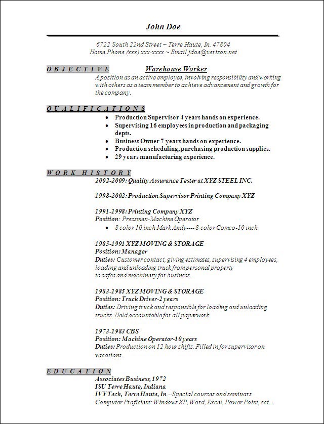 Resume Samples: Parts Delivery Driver Resume