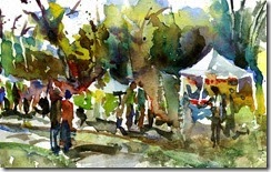 watercolor Grant Park Market