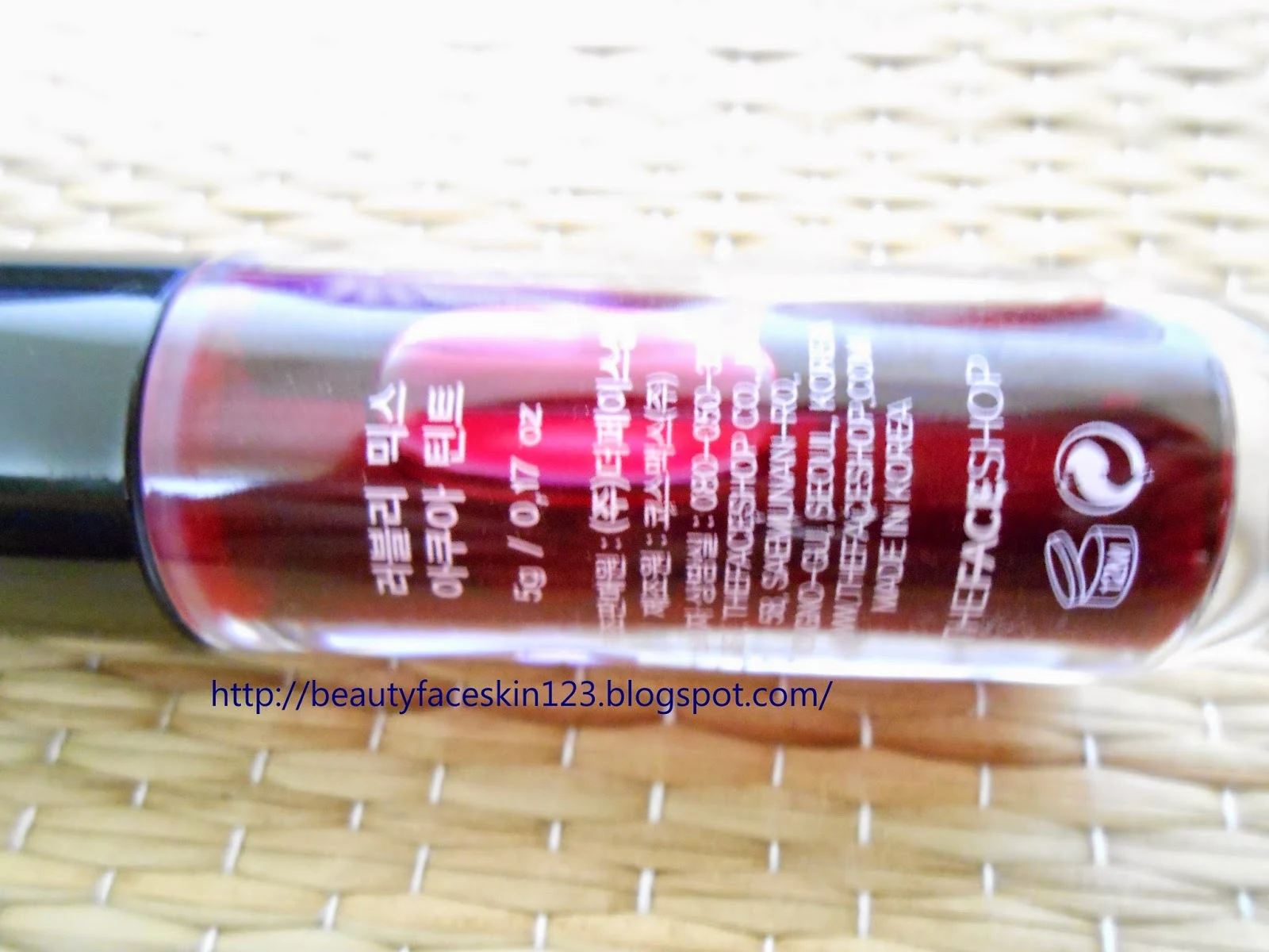 THEFACESHOP LOVELY ME;EX MY LIPS EAT CHERRY AQUA TINT JUICY RED