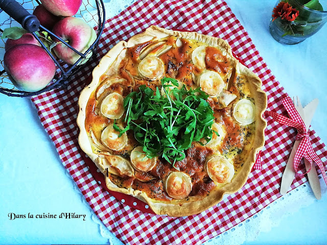 Quiche au chèvre, pommes et miel  - Dans la cuisine d'Hilary