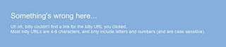 bitly error message