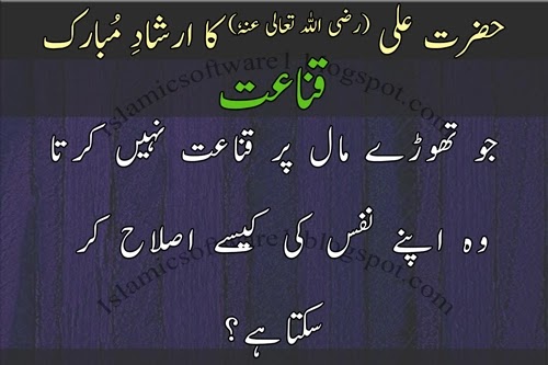 Qanaat Quotes in Urdu