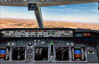 Cockpit of plane