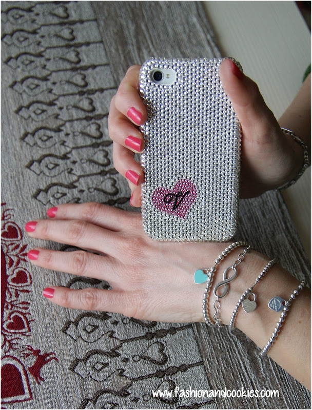 Swarovski crystal iPhone case, Tiffany mini beaded 