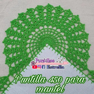 Puntilla para mantel a crochet