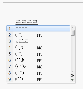 ワードの使い方 顔文字を入力する方法