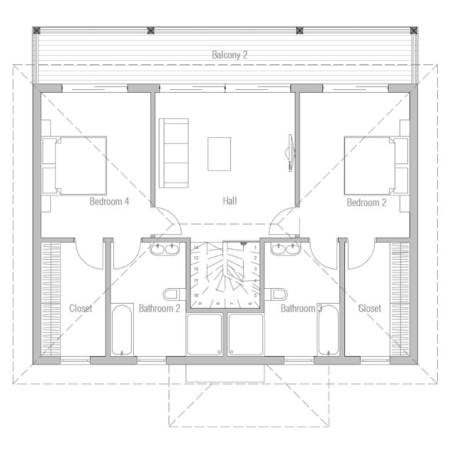 small house, 2 floor plan