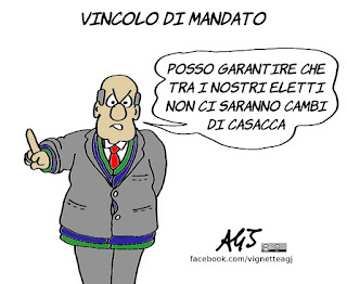 vincolo di mandato, casacche, partiti, elezioni, vignetta, satira