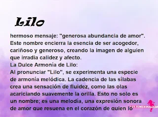 ▷ Significado del nombre Lilo