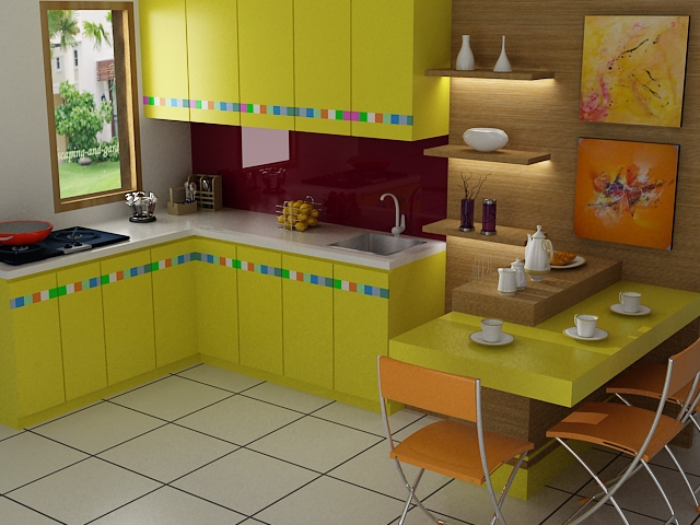 Kitchenset Pelangi Desain Interior Kitchen Set Dapur Minimalis